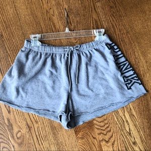 PINK ‘Sweatshirt’ Drawstring Shorts Size M